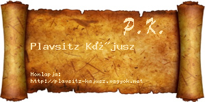 Plavsitz Kájusz névjegykártya